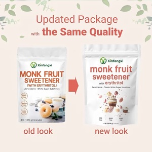 Erythritol Monk Fruit 1:1 Sostituto dello <span class=keywords><strong>Zucchero</strong></span> per Pasticceria e Dolciumi, Zero GI, Keto-Friendly, Dolcificante Monk Fruit OEM - Product Image 2