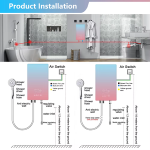 Calentador de Agua Eléctrico Instantáneo sin Tanque de 8500W con Control Táctil <span class=keywords><strong>para</strong></span> <span class=keywords><strong>Baño</strong></span> y Ducha, Precio al por Mayor - Product Image 5