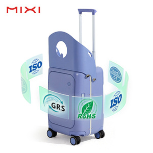 <span class=keywords><strong>Valise</strong></span> de voyage de luxe pour enfants avec siège intégré, bagage à main 20 pouces, sacs de voyage en PC, style sportif - Product Image 2