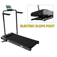 Tapis de marche pliable 1,6 km/h, moteur silencieux, écran LED, inclinaison automatique à 9 %, machine de course sous le bureau pour la maison et le bureau