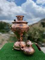 Théière turque en cuivre Samovar, bouilloire Maestro, théière turque en cuivre
