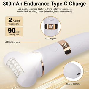 Épilateur professionnel PRITECH pour femmes 5 en 1, rasoir pour femme, éliminateur de callosités, étanche IPX7, 800 mAh, type C - Product Image 4