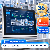 7'' M007 Lcd Multi Touch Hmi Ethernet 24V DC Antarmuka Manusia-Mesin Layar Sentuh Kapasitif RS485 Modbus Mesin Makanan