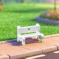 Accessoire de jardin miniature DIY - Chaise de loisirs en forme de cœur - Ornement de petite chaise en PVC
