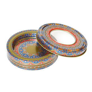 5g Saffraan Blikken Geschenkverpakking Groothandel Blauw Design Saffraan Metalen Blikken Doos Met PVC Transparant Venster - Product Image 2