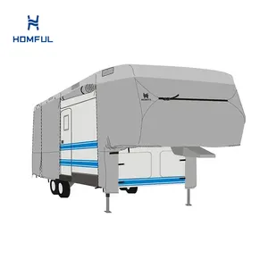 HOMFUL UV-protect 3-Ply Poly Fabric Water Repellent Fifth Wheel RV Cover