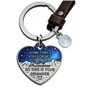 พวงกุญแจสแตนเลสพร้อมสลักด้วยเลเซอร์ของขวัญที่สมบูรณ์แบบสำหรับผู้ที่ลืมสิ่งต่างๆ - Product Image 3