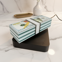 Lampe LED 3D à lévitation magnétique moderne, motif billet de banque, veilleuse rotative pour chambre, bureau, décoration de bureau, à brancher