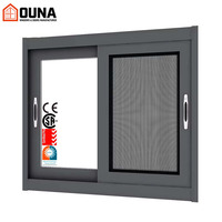 Ventana Corredera de Alta Seguridad de Fábrica OUNA, Resistente a Impactos de Huracanes, Certificación NOA NFRC, Ventana Horizontal de Doble Acristalamiento, Ventanas de Aluminio