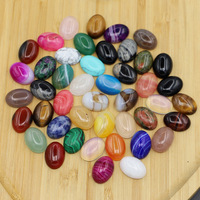 Perles en vrac semi-précieuses synthétiques œil de tigre, turquoise et préhnite, ovales cabochon en pierre naturelle, 13*18 mm, les plus vendues