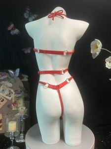 Harness Tali Shibari Rajutan Tangan Wanita untuk Pengikat Tubuh Penuh, Lingerie BDSM, Tali Pengikat Erotis, Harness Kandang Tubuh - Product Image 3