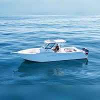 Bateau de pêche de loisir haut de gamme de 11 mètres à vendre, console centrale en alliage d'aluminium résistant à la corrosion avec un plan de pont spacieux