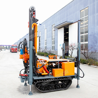 Foreuse rotative multifonctionnelle pour roches profondes, mini-foreuse portable diesel avec boîte de vitesses, pour puits jusqu'à 160 m de profondeur