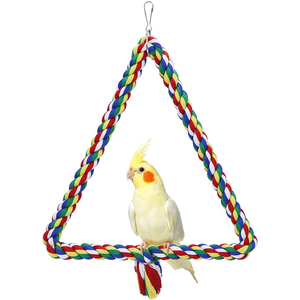 Vẹt tam giác dây cá rô với chuông bông dây chim cá rô leo khung cực chim <span class=keywords><strong>Bungee</strong></span> Đồ chơi Vẹt nhai đồ chơi - Product Image 6