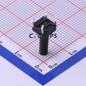 UK-B0202-G14-DP25 Tactile Switch Through hole-4P,6x6mm Switch Single Pole Single Throw Round Button 2.5N Through Hole - Product Image 2