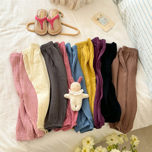 Thin Lantern Pants For Baby Unisex Breathable Harem Pants Summer Air Conditioning Pants With Label And Tags - Product Image 3