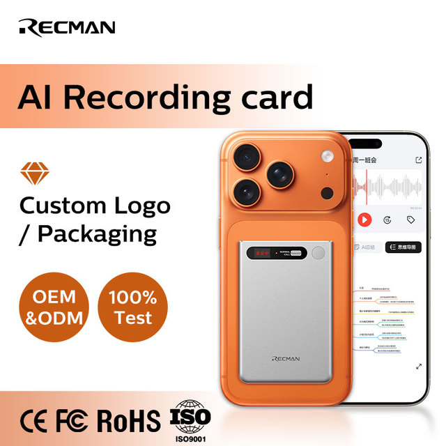64GB AI Digital Voice Recorder Voice Activated Dictaphone Support Multi-Language Transcription Meeting Assistant Class Recording