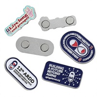 Aimant de réfrigérateur magnétique personnalisé en émail métallique, alliage de zinc, étanche, durable, écologique, moderne, avec logo découpé, promotionnel