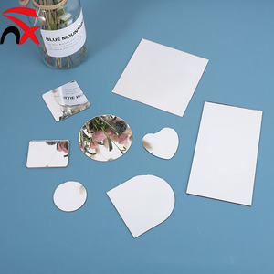 Custom Different Shapes 3D Acrylic/glass Mirror Sticker Wall Decoration Round Mirror Sticker With Self Adhesive