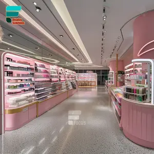 Popular Beauty Supply Showcases Display Cosmetics Perfume Display Table Wig Shop Display Furniture Cabinet Beauty Store