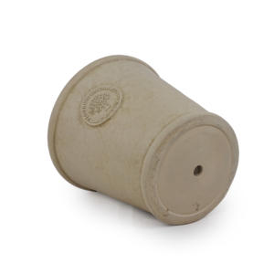 Maceta de Cerámica Estilo Americano, Ecológica, Color Gris Claro, con Relieve - Product Image 5