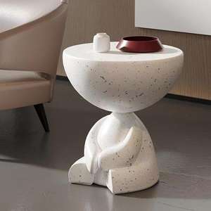 Table basse en résine créative, design moderne et contemporain, table d'appoint mobile pour chambre à coucher, salon, petit appartement - Product Image 3