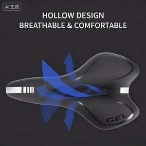 Sillín de Bicicleta de Montaña Universal Impermeable de PU, con Ventilación, Reflectante, Amortiguador de Impactos, para Bicicleta de Carreras, Venta al Por Mayor de Fábrica - Product Image 6