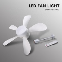 Lumière économiseuse d'énergie de ventilateur de prise Dimmable 3 Modes E27 ampoule 5 lames ventilateur de prise plafond Led ventilateur lumières pour la maison