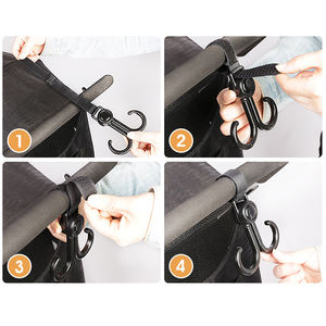 Crochet de poussette pour bébé aidant la maman légère à transporter des articles de magasinage lourds Crochet d'accessoire de vélo Crochets robustes - Product Image 5