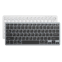 Keyboard dan Mouse Nirkabel Mini untuk Kantor, Desain Ultra Tipis dengan Sentuhan Metalik, Kompatibel dengan IOS/Win/Android, Dapat Disesuaikan untuk Pabrik Baru