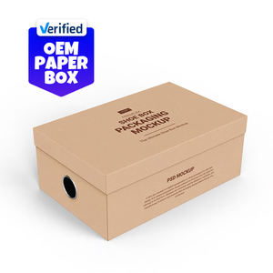 Caja de papel para zapatos OEM, embalaje de cartón de color personalizado con logotipo, caja duradera para zapatos y calzado - Product Image 2