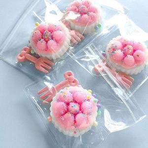 Jouets Alimentaires Squishy en Gros Nouveau Design TPR Gâteau Soufflé au Fromage Fraise Jouet Squishy Anti-Stress Balle à Presser Taba pour Filles - Product Image 5
