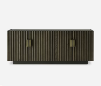 Meuble TV en bois massif de luxe moderne, style rétro antique royal, meuble de rangement pour salon