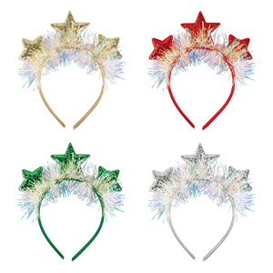 Diadema de Estrella para Fiesta de Año Nuevo, Aro para el Cabello de Navidad, Decoración para Cumpleaños y Bodas, Corona Brillante para Celebraciones - Product Image 5
