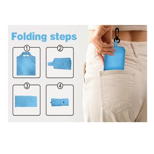 Bolsa de Compras Reutilizable de Poliéster Ripstop 190T, Lavable a Máquina, con Logotipo Impreso, Plegable, con Asa Larga de Cuerda - Product Image 5