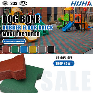 Dalles de caoutchouc en forme d'os de chien, emboîtables, 7,9'' x 6,3'', pour jardin extérieur, allée, décoration DIY, tapis antidérapant pour marches, pour <span class=keywords><strong>pavés</strong></span> extérieurs - Product Image 6