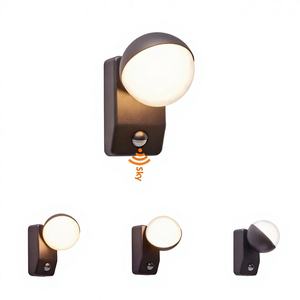 Lámpara de Pared LED para Exteriores CELAVY con Sensor de Movimiento, Antracita, Giratoria, IP54, Aluminio, Policarbonato y Vidrio para Patio - Product Image 1