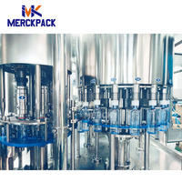Machine de remplissage et d'emballage automatique de bouteilles en plastique SUS304 de haute précision pour la production de boissons liquides (eau pure/eau minérale)