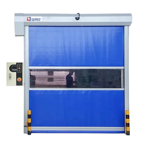 Le fabricant de portes rapides Seppes de la Chine fournit des portes roulantes modernes à grande vitesse pour les entrepôts Compos coupe-vent à ouverture manuelle - Product Image 5