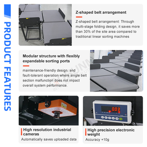 H250068 Z-stijl sortering 8 uitvoerwegen geïntegreerde automatisering bandtransportband DWS dimensionering wegen scannen voor logistiek - Product Image 5