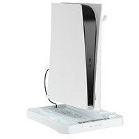 Support de refroidissement pour console PSVR2 PS5, station de charge multifonctionnelle pour manettes et rangement pour casque et écouteurs