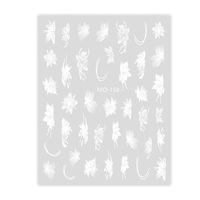 Nouveautés TSZS - Stickers pour ongles 3D à fleurs blanches printemps-été, autocollants floraux pour ongles, accessoires