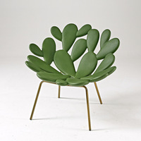 Fauteuil d'appoint design Cactus Petal, fauteuil lounge moderne rembourré pour hall d'hôtel, réception, salon, chambre à coucher