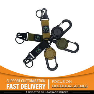 Clip de sac à dos noir élégant à boucle télescopique automatique compacte et facile à utiliser pour porte-clés et applications quotidiennes en extérieur - Product Image 1