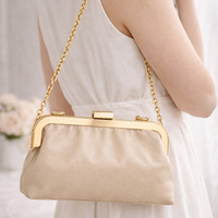 Dompet Koin Kain Model Jepang 21cm dengan Rangka dan Kancing Kiss Lock