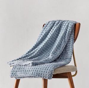 Flannel Plaid Sherpa Fleece Nap Blanket Thick Stretch <strong>Stitch</strong> Office Lunch Break Blanket Plain Solid Color Raschel Plush <strong>Throw</strong> - Product Image 6