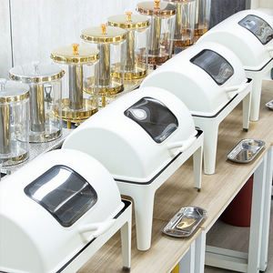 Matériel hôtelier : Réchaud de buffet 9L avec couvercle en verre à rabat et fenêtre en verre - Product Image 2