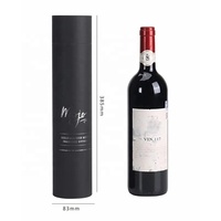 Boîte-cylindre en carton rigide de luxe personnalisée pour bouteille de vin rouge ou de liqueur, emballage cadeau