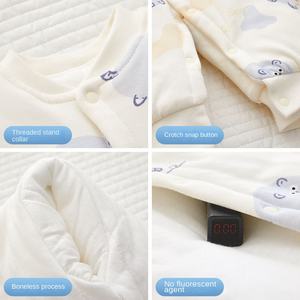 Tuta per bambini in cotone 100% ispessita 120g in cotone caldo con chiusura a bottone <span class=keywords><strong>vestiti</strong></span> da arrampicata con motivo animale - Product Image 4