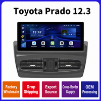 Autoradio Android pour Toyota Land Cruiser Prado 2010-2021, lecteur multimédia vidéo 12,3 pouces, navigation GPS, écran tactile
